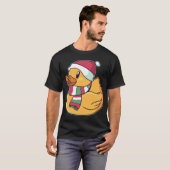 Xmas Rubber Ducky Duck Kerstcadeau Schattige T-shirt (Voorkant volledig)