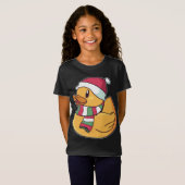 Xmas Rubber Ducky Duck Kerstcadeau Schattige T-shirt (Voorkant volledig)