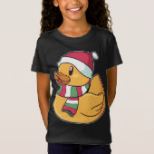 Xmas Rubber Ducky Duck Kerstcadeau Schattige T-shirt (Voorkant)