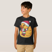 Xmas Rubber Ducky Duck Kerstcadeau Schattige T-shirt (Voorkant volledig)