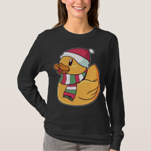 Xmas Rubber Ducky Duck Kerstcadeau Schattige T-shirt