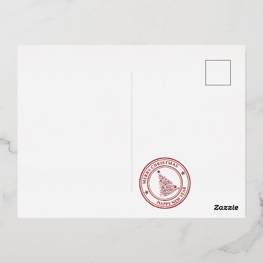 Xmas Rudolph rendieren winter Kerstboom koel Folie Feestdagen Briefkaart (Achterkant)