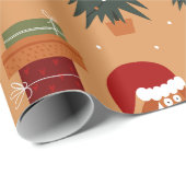 Xmas Rusty Santa Paws & Cadeaus Verpakking Papier (Rol Hoek)