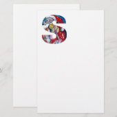XMAS S BRIEF/SANTA CLAUS MET VIOLIN MONOGRAM BRIEFPAPIER (Voorkant / Achterkant)