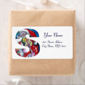 XMAS S BRIEF/SANTA CLAUS MET VIOLIN MONOGRAM ETIKET (Insitu)