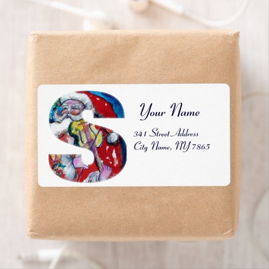XMAS S BRIEF/SANTA CLAUS MET VIOLIN MONOGRAM ETIKET (Insitu)