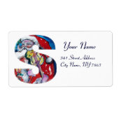 XMAS S BRIEF/SANTA CLAUS MET VIOLIN MONOGRAM ETIKET (Voorkant)