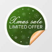 Xmas Sale Limited Offer - Green Gold Raamsticker (Vel)