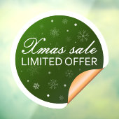 Xmas Sale Limited Offer - Green Gold Raamsticker (Vel 3)