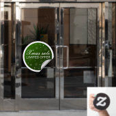 Xmas Sale Limited Offer - Green Silver Raamsticker (Kantoordeur)