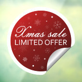 Xmas Sale Limited Offer - Red Silver  Raamsticker (Vel 3)