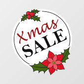 Xmas Sale Sticker - Holiday Window Cling (Vel)