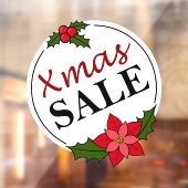 Xmas Sale Sticker - Holiday Window Cling (Vel 2)