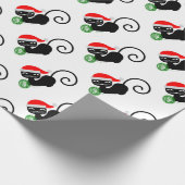 xmas santa cat cadeaupapier (Hoek)