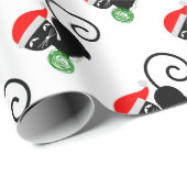 xmas santa cat cadeaupapier (Rol Hoek)