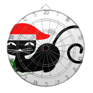 xmas santa cat dartbord