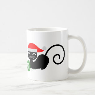xmas santa cat koffiemok