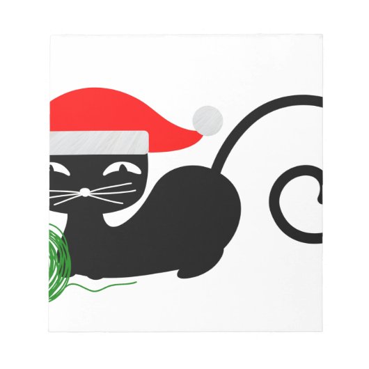 xmas santa cat notitieblok (Voorkant)
