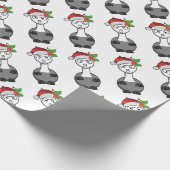 xmas santa claus alpaca cadeaupapier (Hoek)