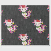 xmas santa claus axolotl cadeaupapier (Vlak)