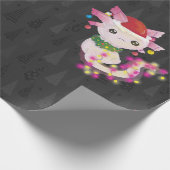 xmas santa claus axolotl cadeaupapier (Hoek)