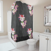 xmas santa claus axolotl douchegordijn (In situ)