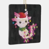 xmas santa claus axolotl keramisch ornament (Rechts)