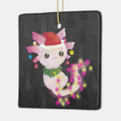 xmas santa claus axolotl keramisch ornament (Links)