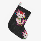 xmas santa claus axolotl kleine kerstsok (Voorkant (Hangend))