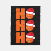 Xmas Santa Claus Basketball Christmas  Fleece Deken (Voorkant)