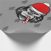 xmas santa claus gorilla cadeaupapier (Hoek)