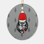 xmas santa claus gorilla keramisch ornament (Links)