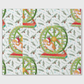 xmas santa claus hamster cadeaupapier (Vlak)