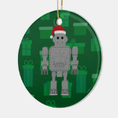 xmas santa claus robot keramisch ornament (Links)