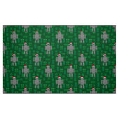 xmas santa claus robot stof (Fat Quarter)