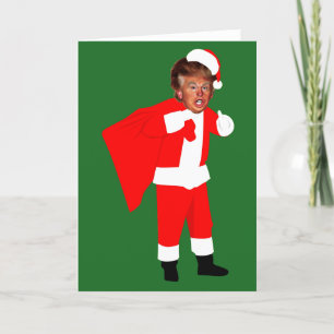 xmas santa donald trump feestdagen kaart
