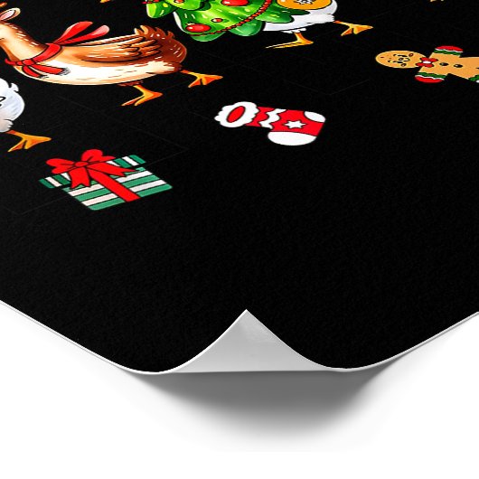 Xmas Santa Gingerbread Goose Merry Christmas Men W Poster (Hoek)