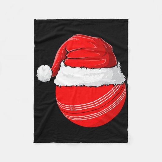 Xmas Santa Hat Christmas Cricket Fleece Deken (Voorkant)