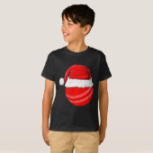 Xmas Santa Hat Christmas Cricket  T-shirt (Voorkant volledig)