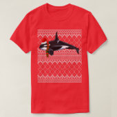 Xmas Santa Hat Orca Killer Whale Ugandekerst T-shirt (Design voorkant)