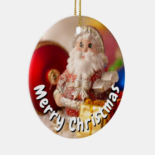XMAS SANTA KAART KERAMISCH ORNAMENT (Rechts)