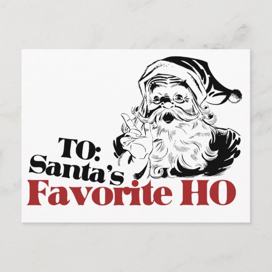 XMAS Santas Favoriete HO Feestdagenkaart (Voorkant)