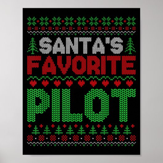 Xmas Santa's Favorite Lot Funny Ugly Christmas Swe Poster (Voorkant)