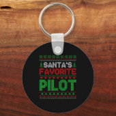 Xmas Santa's Favorite Lot Funny Ugly Christmas Swe Sleutelhanger (Voorkant)