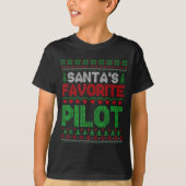 Xmas Santa's Favorite Lot Funny Ugly Christmas Swe T-shirt (Voorkant)