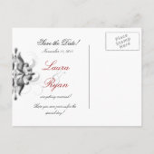 Xmas Save the Date Fotokaart - Trouwjuwelen Rood Aankondigingskaart (Achterkant)