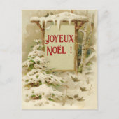 xmas scène met werpbord briefkaart (Voorkant)