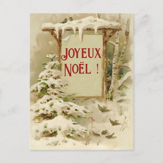 xmas scène met werpbord briefkaart (Voorkant)