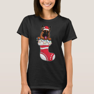 Xmas Schattigee Duitse Herdershond in Kerstmis Voo T-shirt