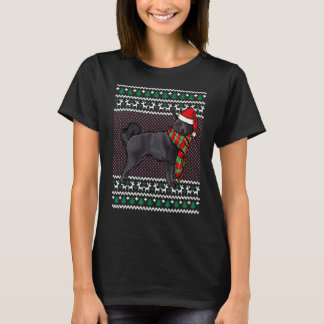 Xmas Schipperke Dog Santa Hat Lelijke Kerst T-shirt